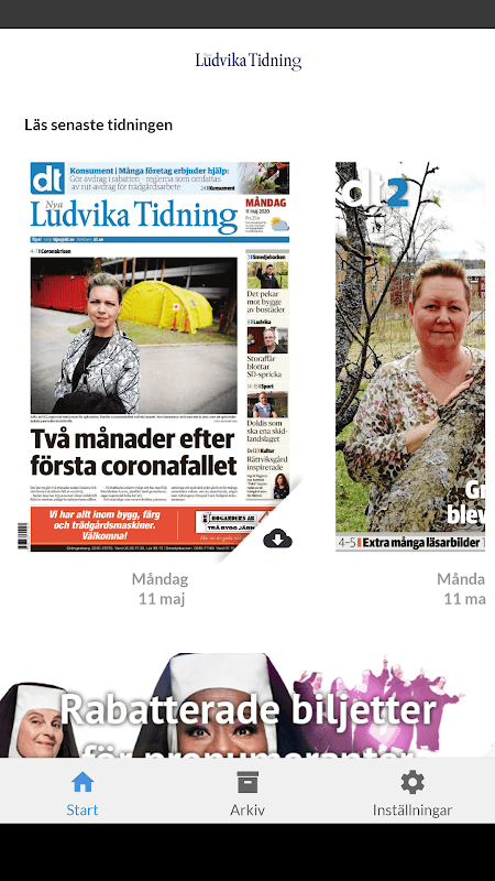 Nya Ludvika Tidning e-tidning screenshot 1