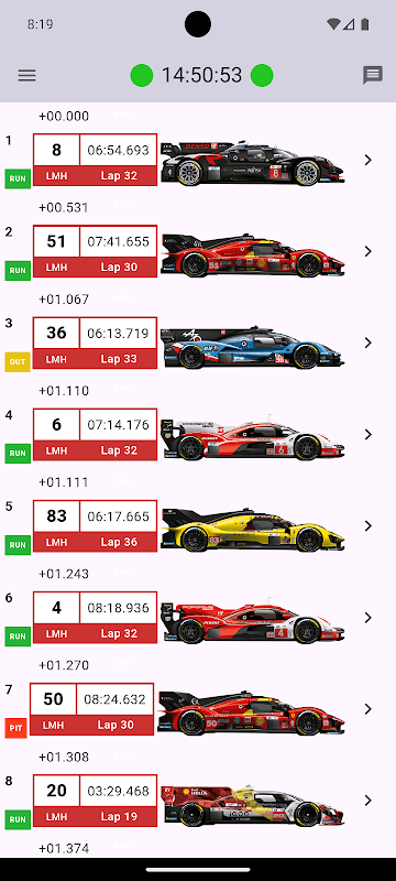 Le Mans 24H 2025 Live Timing screenshot 1