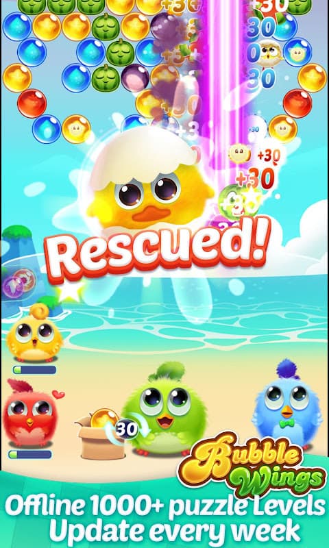 Bubble Wings: bubble shooter screenshot 1