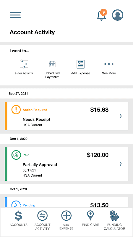 My Benefits Accounts screenshot 1