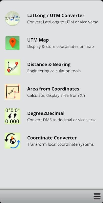 Lat/Long & UTM screenshot 1