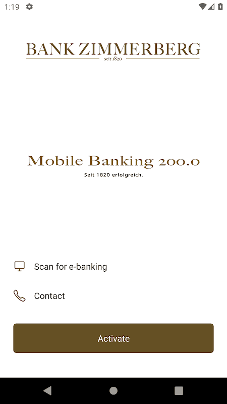 Mobile Banking Bank Zimmerberg screenshot 1