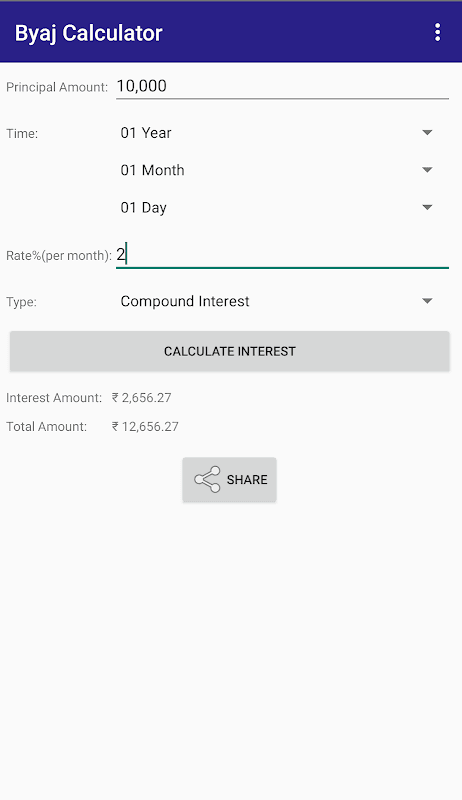 Interest Calculator screenshot 1