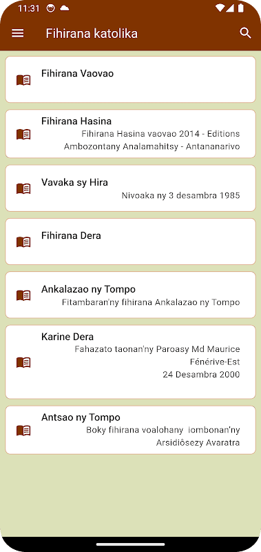 Fihirana Katolika screenshot 2
