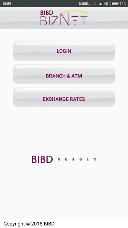 BIBD Biznet Mobile screenshot 1