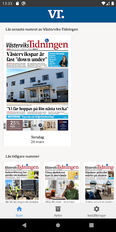 E-tidning VT screenshot 1