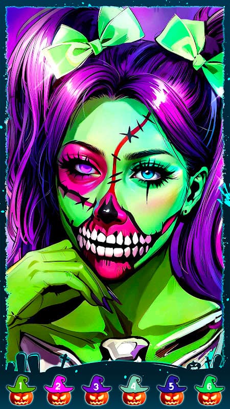 Skull Color, Color by Number screenshot 6