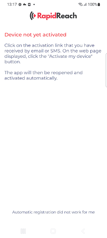RapidReach Alert screenshot 1