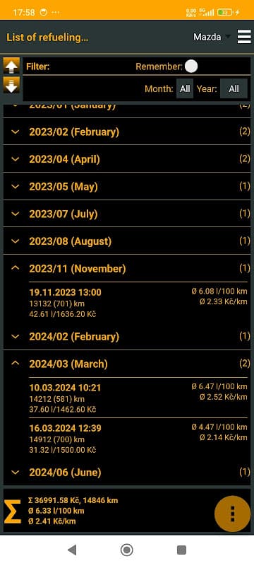 Jimys Fuel+Costs+LogBook screenshot 3