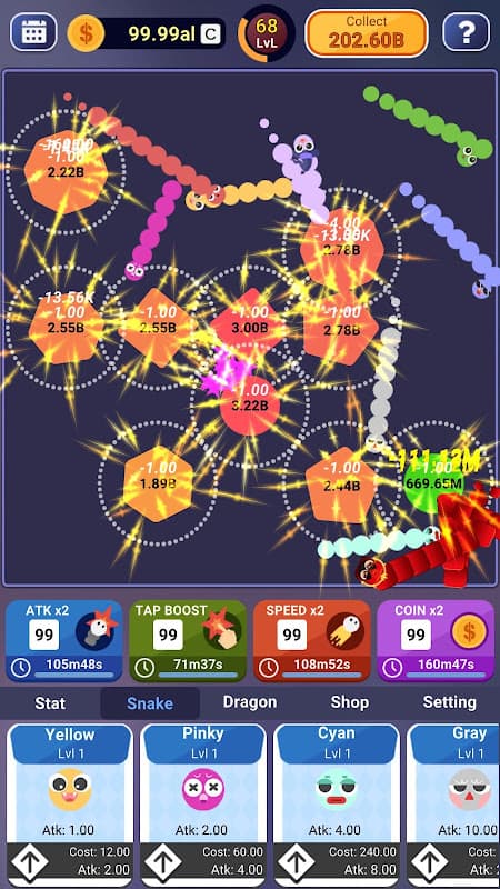 Idle Snakes - io games screenshot 1