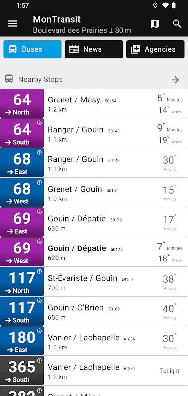 Montreal STM Bus - MonTransit screenshot 1