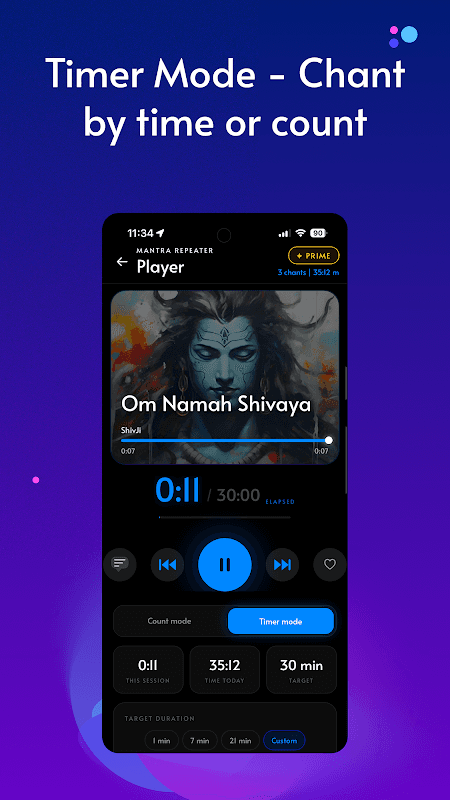 Mantra Repeater : Chant Own Mantra in A Loop screenshot 2