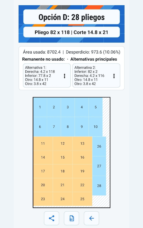 Calculadora de cortes screenshot 6