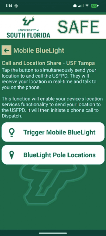 USF SAFE screenshot 2