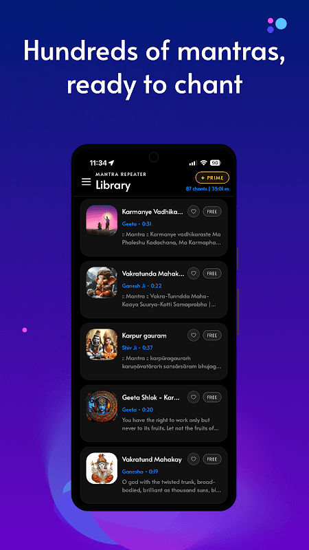 Mantra Repeater : Chant Own Mantra in A Loop screenshot 3