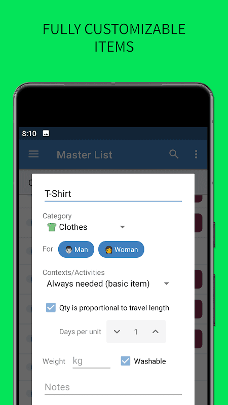 SmartPack - packing lists screenshot 3