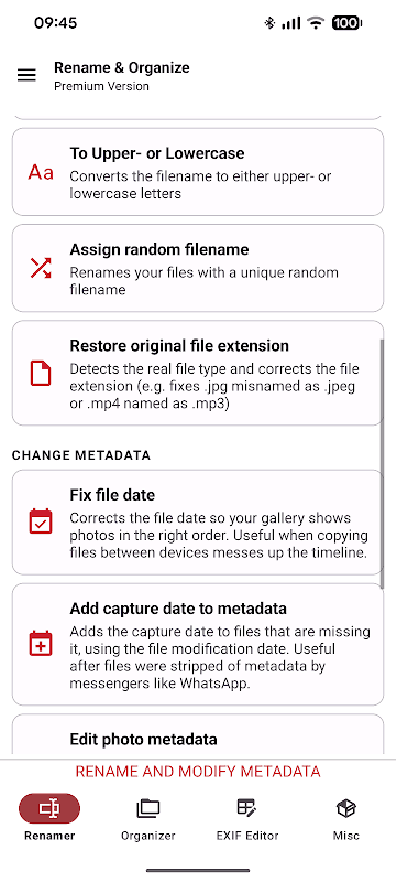 Rename & Organize with EXIF screenshot 2