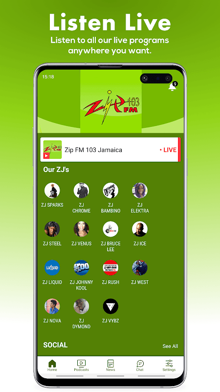 Zip FM 103 Jamaica screenshot 1