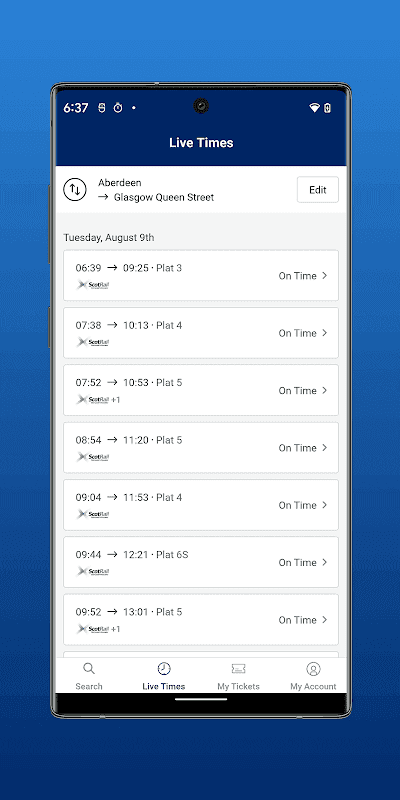 ScotRail Train Times & Tickets screenshot 4