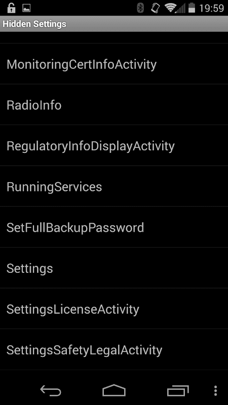 Hidden Android Settings screenshot 3