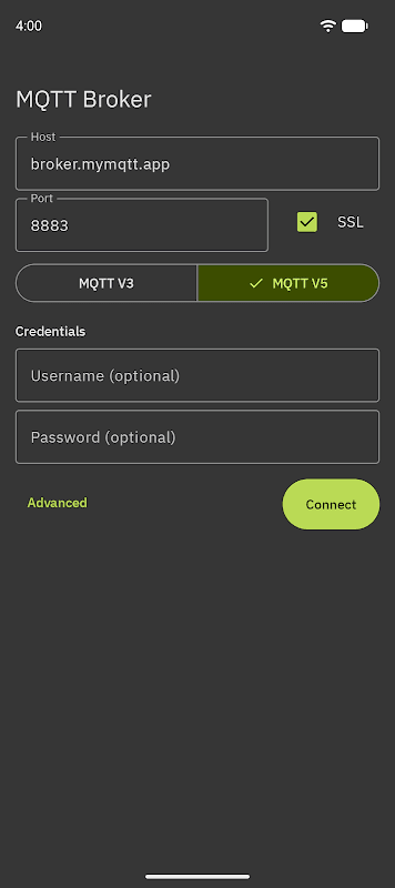 MyMQTT screenshot 1