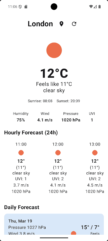 Weekly Weather Forecast screenshot 1