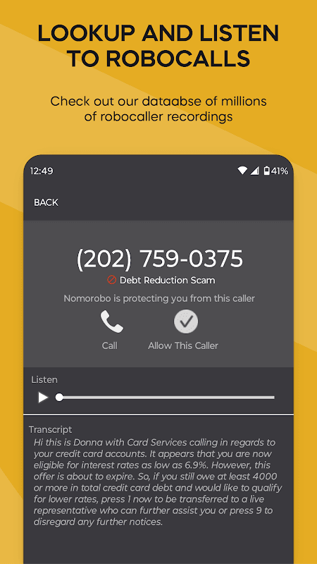 Nomorobo Robocall Blocking screenshot 5