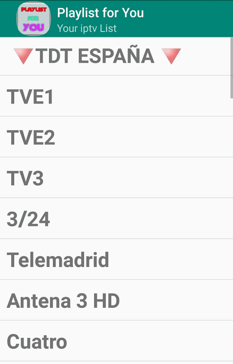 Playlist iptv for you screenshot 2