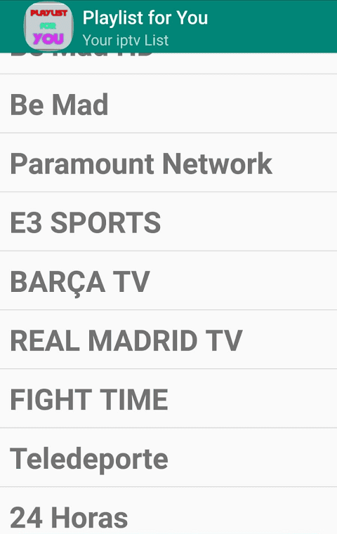 Playlist iptv for you screenshot 1
