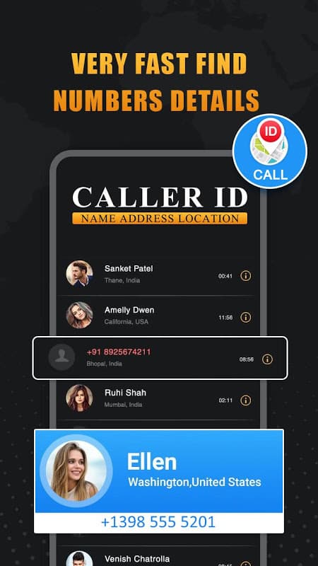 True Caller ID : Caller Name & Location screenshot 5