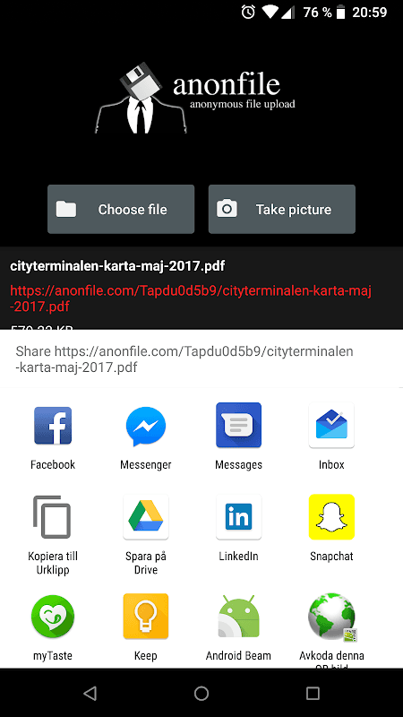 Anonfile screenshot 2
