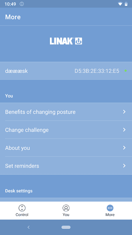 Desk Control screenshot 2