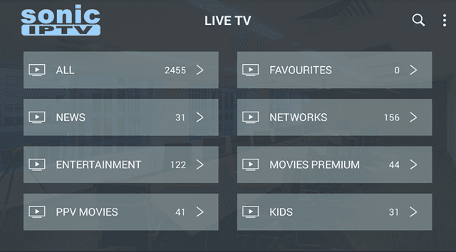 Sonic IPTV screenshot 2