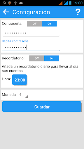 Control de gastos diarios screenshot 1