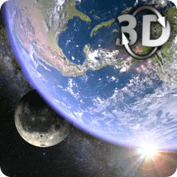 Earth & Moon in HD Gyro 3D Parallax Live Wallpaper icon