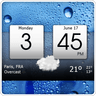 Digital clock & world weather icon