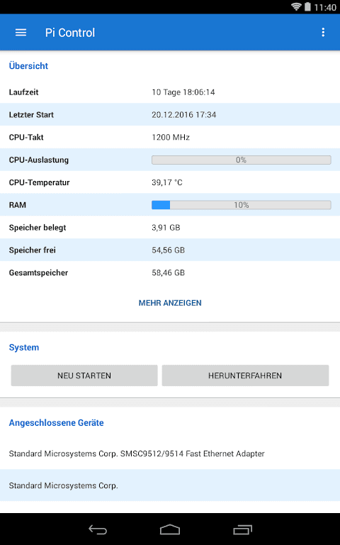 Pi Control - App screenshot 3