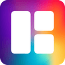 Photo collage, photo frames, p icon