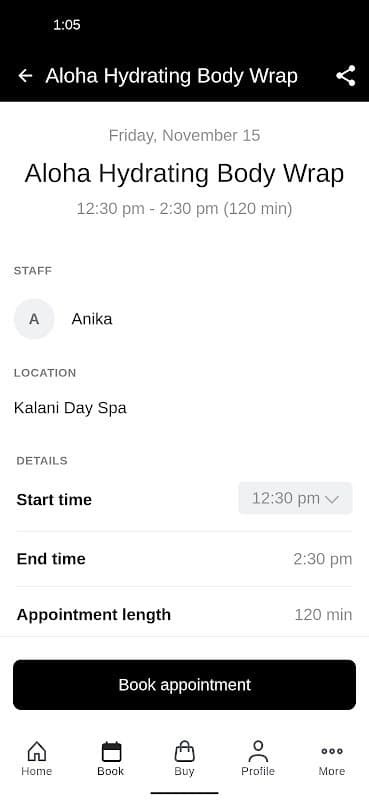 Kalani Day Spa screenshot 3