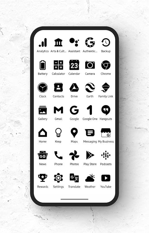 Zwart - Black Icon Pack screenshot 1