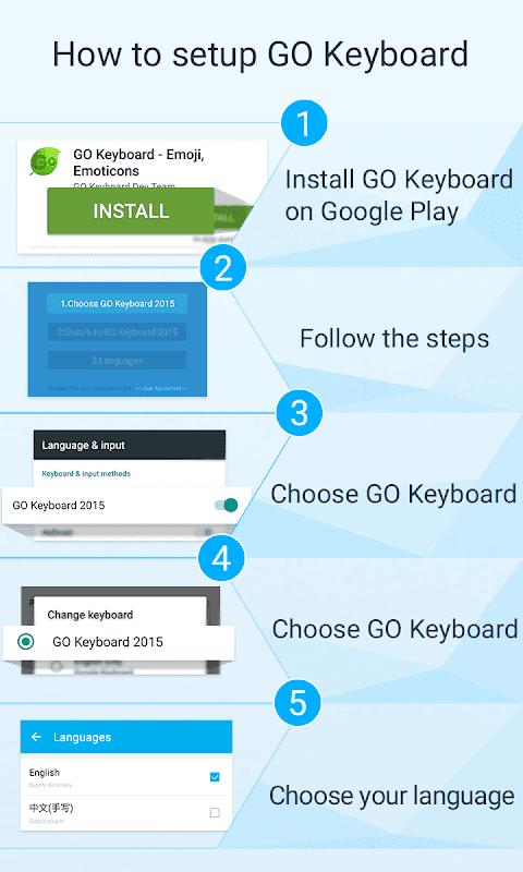 Bluemoon GO Keyboard Theme screenshot 1
