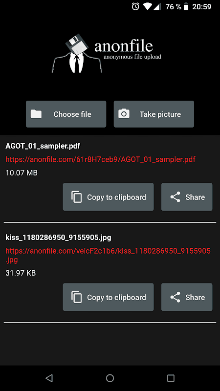 Anonfile screenshot 3