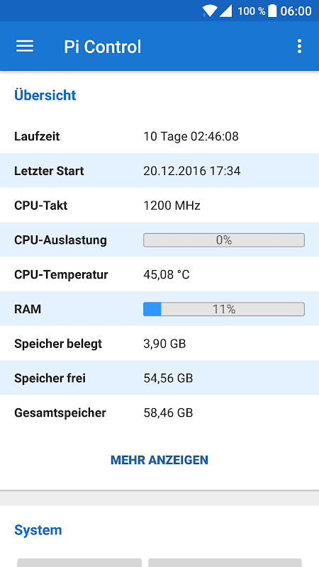 Pi Control - App screenshot 1