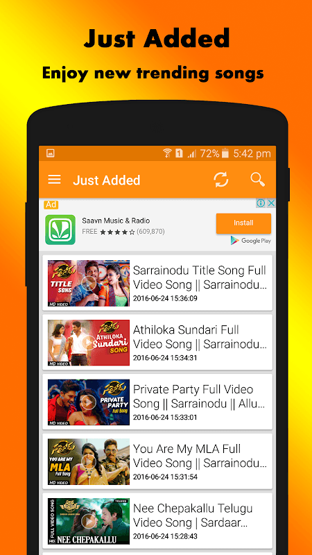 Telugu HD Video Songs screenshot 5