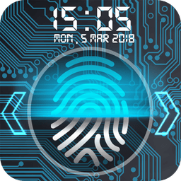 Fingerprint lock screen icon