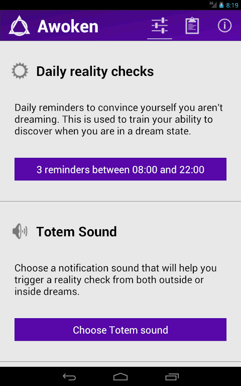 Awoken - Lucid Dreaming Tool screenshot 1