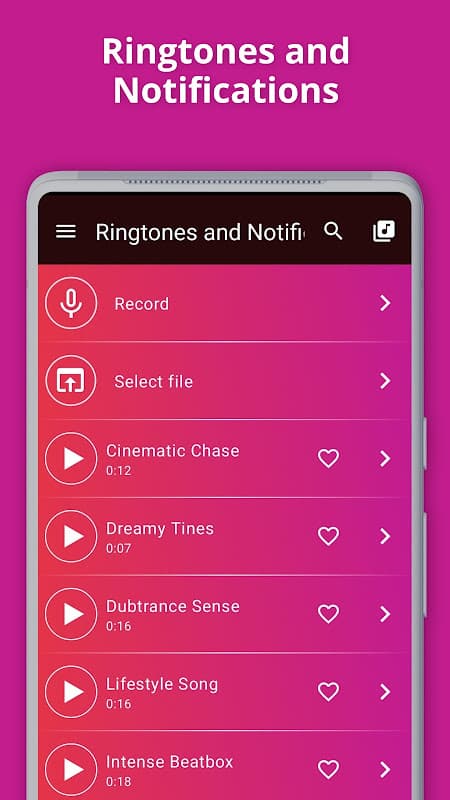 Ringtones and Notifications screenshot 1