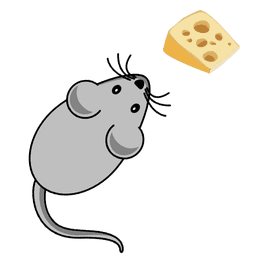 Mouse and cheese icon