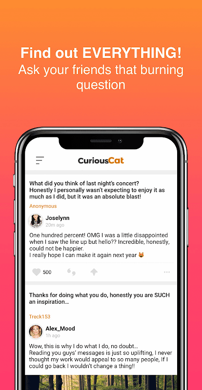 CuriousCat - Anonymous Q&A screenshot 3