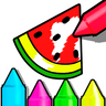 Colouring & drawing kids games icon